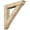 Ekena Millwork Traditional Traditional Rough Sawn Bracket w/ Offset Brace, Douglas Fir, 8"W x 42"D x 42"H BKT0806X42X42TRA01RDF - alternate 1